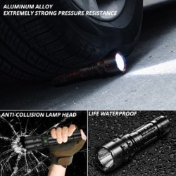XHP220 / XHP120 - lanterna LED poderosa - lanterna tática / militar - USB - à prova d'água - com zoom - 5000000 LM