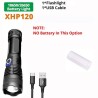 XHP220 / XHP120 - lanterna LED poderosa - lanterna tática / militar - USB - à prova d'água - com zoom - 5000000 LM