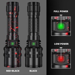 XHP220 / XHP120 - lanterna LED poderosa - lanterna tática / militar - USB - à prova d'água - com zoom - 5000000 LM