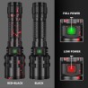 XHP220 / XHP120 - lanterna LED poderosa - lanterna tática / militar - USB - à prova d'água - com zoom - 5000000 LM