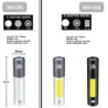 Mini lanterna LED - USB - COB - impermeável - zoom telescópico