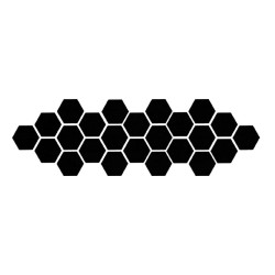 Espelho em forma de hexágono - adesivo de parede - 12 peças