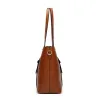 Elegant leather shoulder bag - large capacityHandbags