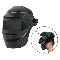 Capacete de soldagem - ajustável em 180 graus - visão ampla - MIG / MMA
