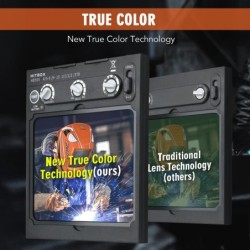 HITBOX - welding helmet - auto darkening - true color - Solar lithium - DIN4/5-9/9-13 1/1/1/2Helmets