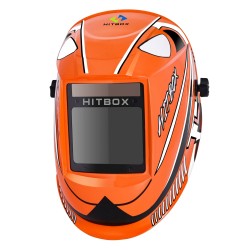 HITBOX - capacete de soldagem - escurecimento automático - cor verdadeira - Lítio solar - DIN4/5-9/9-13 1/1/1/2