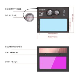 Welding helmet - auto darkening - solar - DIN 4 - DIN 5-13Helmets