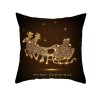 Fronha decorativa preta - motivos natalinos - papai noel - 50 * 50 cm