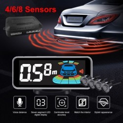 Sensor de estacionamento - radar - estacionamento automático reverso - display LCD - LED