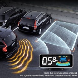 Sensor de estacionamento - radar - estacionamento automático reverso - display LCD - LED