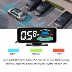 Sensor de estacionamento - radar - estacionamento automático reverso - display LCD - LED