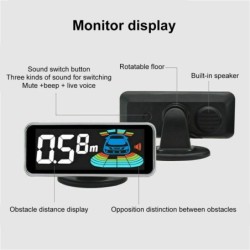 Sensor de estacionamento - radar - estacionamento automático reverso - display LCD - LED