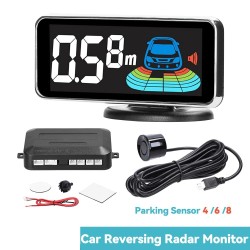 Sensor de estacionamento - radar - estacionamento automático reverso - display LCD - LED