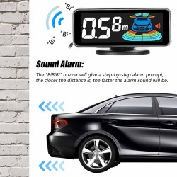 Sensor de estacionamento - radar - estacionamento automático reverso - display LCD - LED