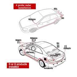 Sensor de estacionamento - radar - estacionamento automático reverso - display LCD - LED