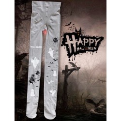 Calças de Halloween - diabinhos/fantasmas estampados