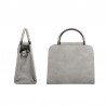 Vintage handbag - with shoulder strap - fur pom pom - leatherHandbags
