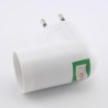 Tomada de luz E27 com plugue UE / EUA e interruptor embutido