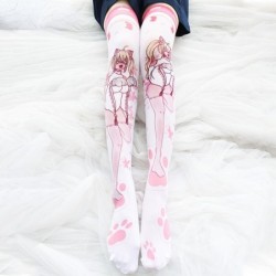 Meias de Halloween - menina - patas de gato