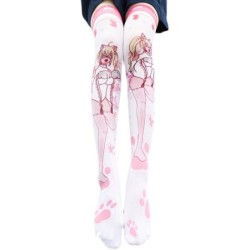 Meias de Halloween - menina - patas de gato