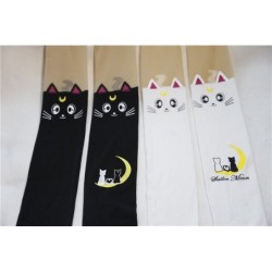 Nylon knee socks - cat designClothing