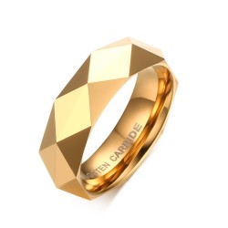 Anel masculino de carboneto de tungstênio - ouro / ouro rosa / preto