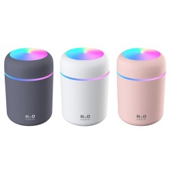 Mini umidificador de ar - difusor de óleo essencial - LED - USB