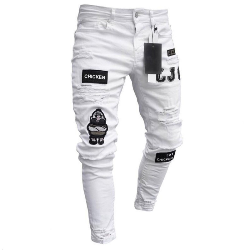 Stretchy rasgado - Jeans biker - Slim Fit Denim