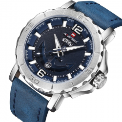 Naviforce - relógio de couro Quartz - luminoso