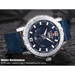 Naviforce - relógio de couro Quartz - luminoso