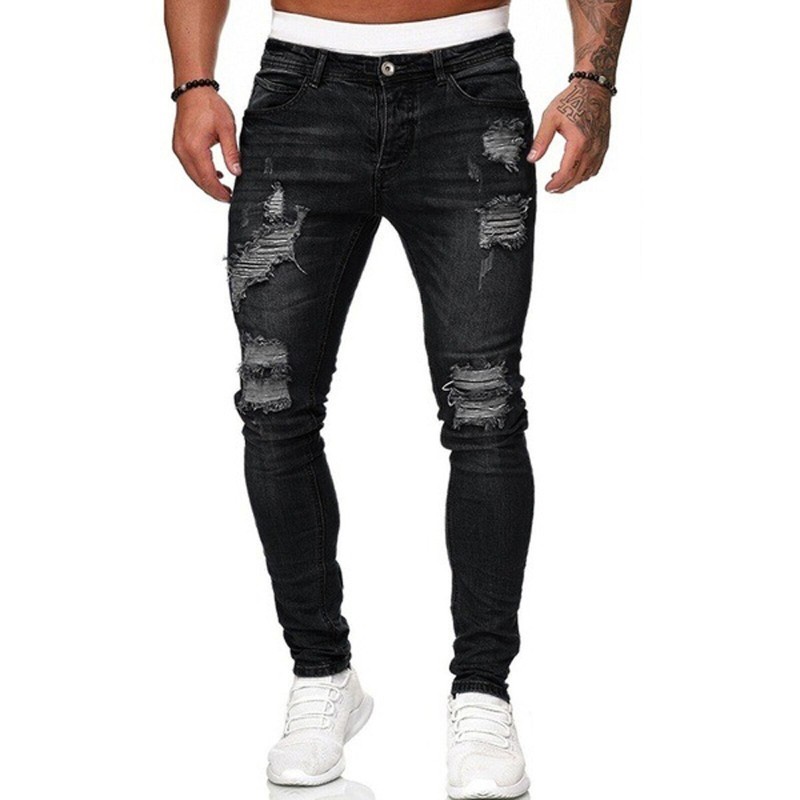 Stretchy rasgado - Jeans biker - Slim Fit Denim