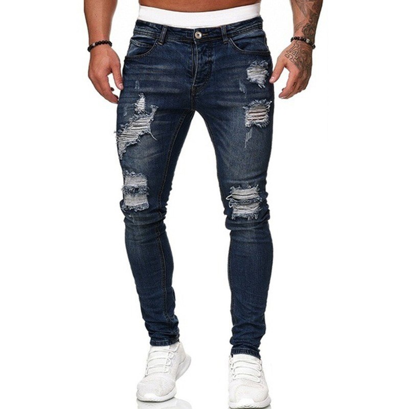 Stretchy rasgado - Jeans biker - Slim Fit Denim