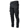 Stretchy jeans - biker style - side pockets - Slim FitPants