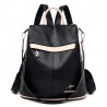 Mochila de couro multifuncional - bolsa de ombro - zíperes antifurto - grande capacidade - logotipo canguru