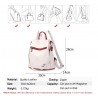 Mochila de couro multifuncional - bolsa de ombro - zíperes antifurto - grande capacidade - logotipo canguru