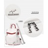 Mochila de couro multifuncional - bolsa de ombro - zíperes antifurto - grande capacidade - logotipo canguru