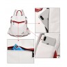 Mochila de couro multifuncional - bolsa de ombro - zíperes antifurto - grande capacidade - logotipo canguru