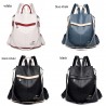 Mochila de couro multifuncional - bolsa de ombro - zíperes antifurto - grande capacidade - logotipo canguru