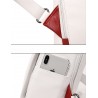 Mochila de couro multifuncional - bolsa de ombro - zíperes antifurto - grande capacidade - logotipo canguru