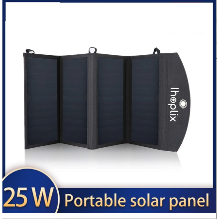 Painel solar 25W - carregador dobrável - USB - à prova d'água - para Smartphones