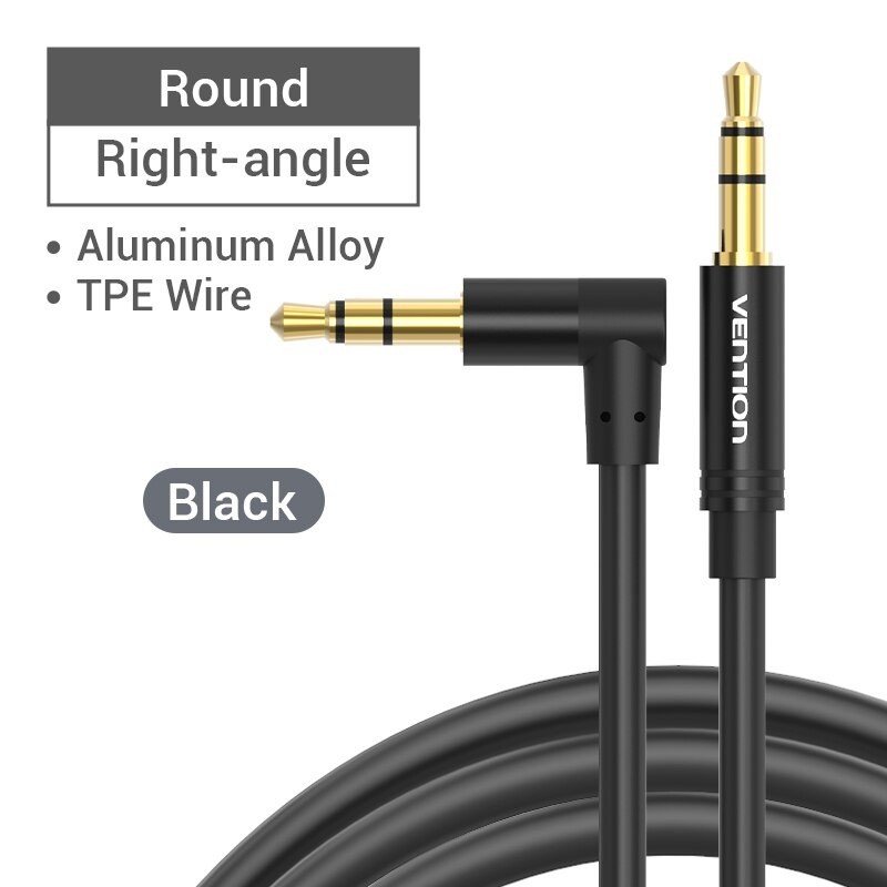Cabo Aux HiFi macho para macho - 3,5 mm - cabo para fones de ouvido / alto-falante