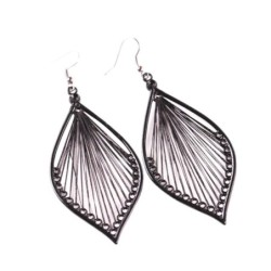 Long black leaf earringsEarrings