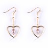 Hook gold earrings - heart / pearlsEarrings