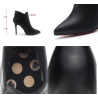 Botins de salto de couro - com zíper