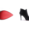 Leather heeled ankle boots - with zipperBoots