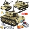 Military electric tank - remote control - building blocks - RC toy - 759 piecesRC Toys