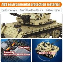 Military electric tank - remote control - building blocks - RC toy - 759 piecesRC Toys