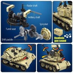 Military electric tank - remote control - building blocks - RC toy - 759 piecesRC Toys