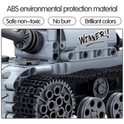 Tanque elétrico militar - blocos de construção - interruptor de toque - brinquedo educacional - 378 peças