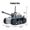 Tanque elétrico militar - blocos de construção - interruptor de toque - brinquedo educacional - 378 peças